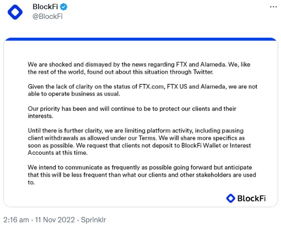 Blockfi tweet Blockfi tweet