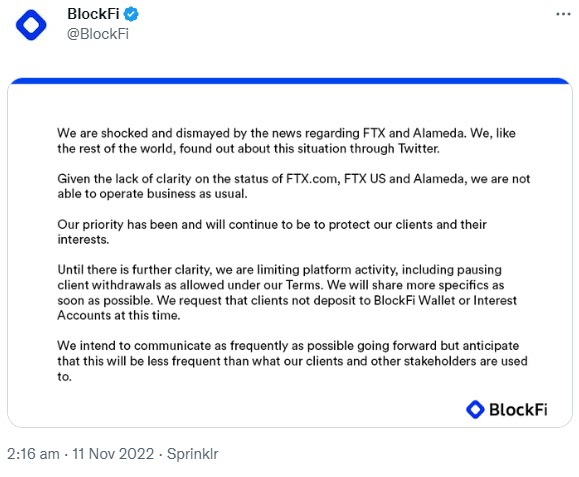 Blockfi tweet